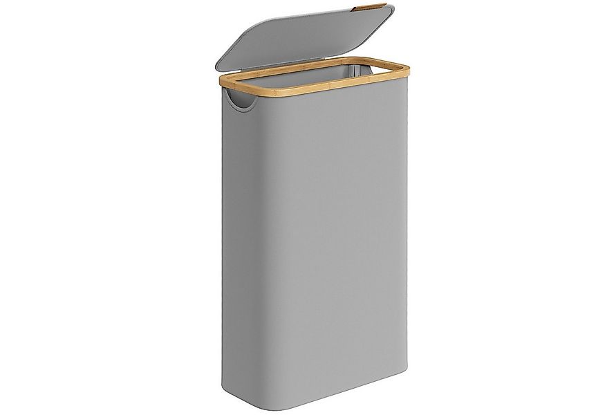 SONGMICS Wäschekorb, mit Deckel, 65 L, herausnehmbarer Wäschesack, Griffe a günstig online kaufen