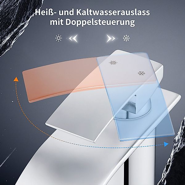 HOMELODY Waschtischarmatur Wasserfall Wasserhahn Armatur Waschbeckenarmatur günstig online kaufen