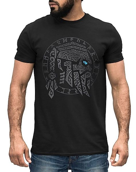 Neverless Print-Shirt Herren T-Shirt Odin Ragnar Gott Nordisch Runen Valhal günstig online kaufen
