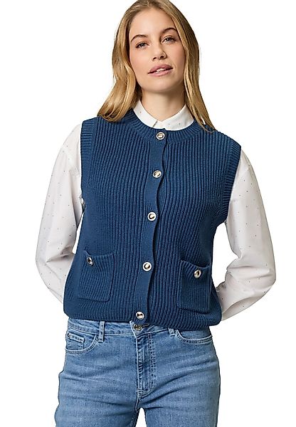 Zero Strickpullover zero Strickweste mit Knopfleiste günstig online kaufen