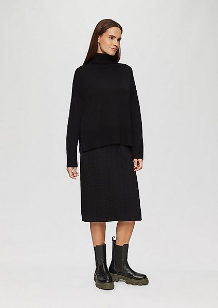 s.Oliver Midirock Rock Strukturierter Jersey-Rock mit seitlichem Schlitz günstig online kaufen