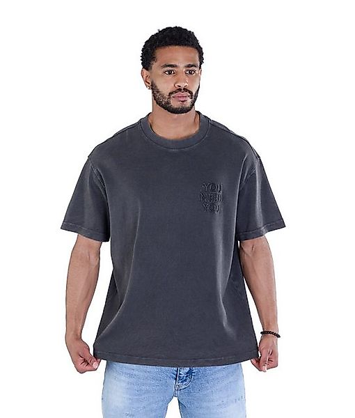 Denim Distriqt T-Shirt Herren Oversized T-Shirt im Batik-Look Schwarz L günstig online kaufen