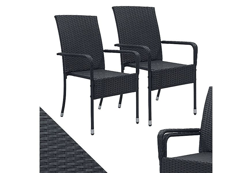Juskys Gartenstuhl Yoro (2 St), stapelbar, modern, leicht und stabil günstig online kaufen