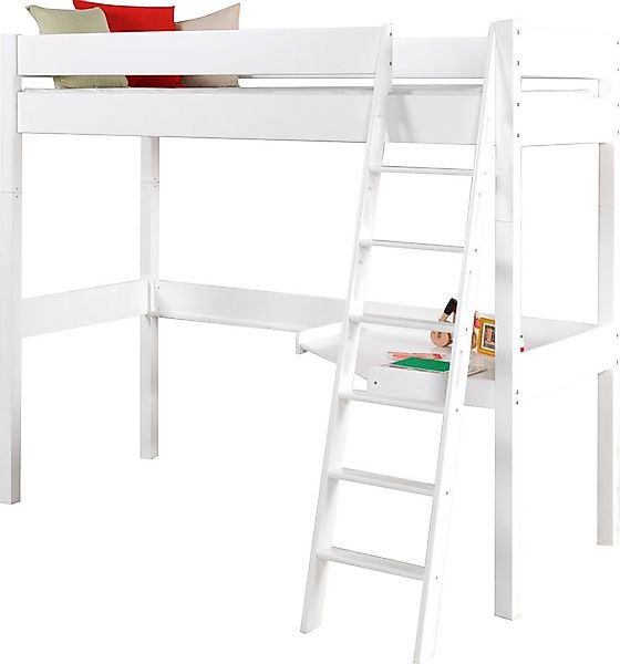 Relita Hochbett »Renate«, inkl. Rolllattenrost, Schreibtisch und Leiter, Bu günstig online kaufen
