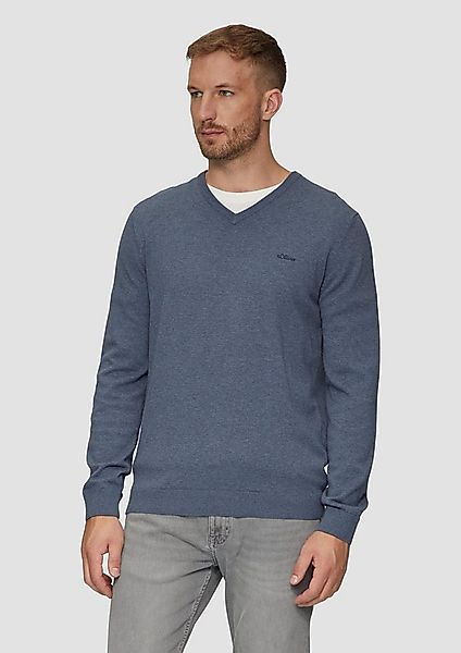 s.Oliver Longpullover Strickpullover Strickpullover mit Logo-Stickerei günstig online kaufen