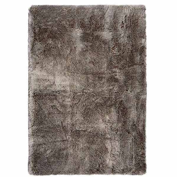 MeGusta Shaggy Hochflor Teppich Uni Modern Taupe Modacryl 160x230 cm Clara günstig online kaufen