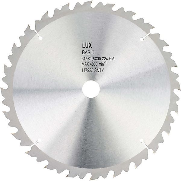 LUX-TOOLS HM-Kreissägeblatt Holz Ø 315 mm 24 Zähne günstig online kaufen