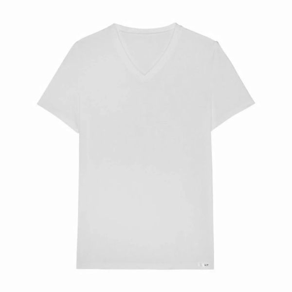 Hom V-Shirt HOM Tencel soft Tee-Shirt V-Neck weiß günstig online kaufen