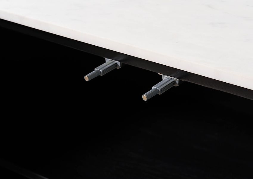 Massivmoebel24 Sideboard (Massivholz), Mango 145x40x76 schwarz günstig online kaufen