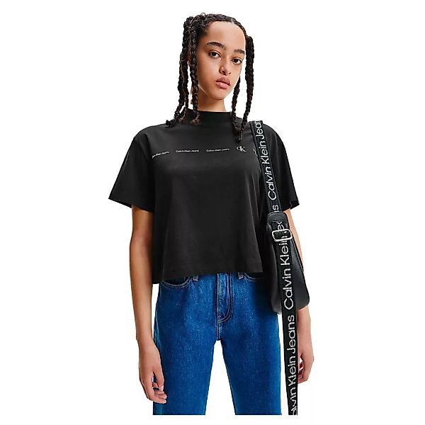 Calvin Klein Jeans Repeat Logo Kurzärmeliges T-shirt L Ck Black günstig online kaufen