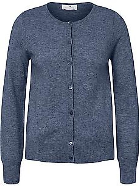 Strickjacke aus 100% Premium-Kaschmir Peter Hahn Cashmere blau günstig online kaufen