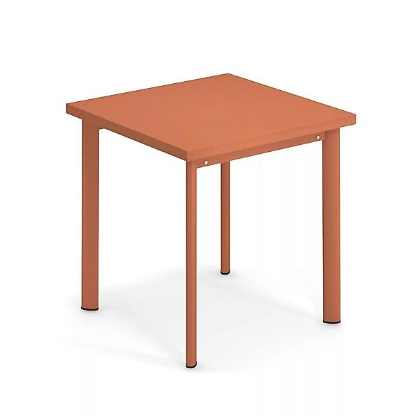 emu - Star Gartentisch quadratisch 70x70cm - ahornrot/pulverbeschichtet/LxB günstig online kaufen