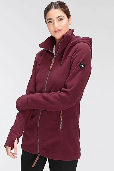 Polarino Fleecejacke mit Kapuze aus Fleece, atmungsaktiv, schnell trocknend günstig online kaufen