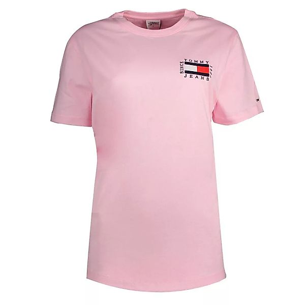 Tommy Jeans Box Flag Kurzärmeliges T-shirt XS Romantic Pink günstig online kaufen