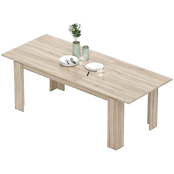 HOMCOM Esstisch ausziehbar 180-260 x 90 cm Küchentisch für 8-10 Personen, m günstig online kaufen