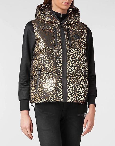 PLEIN SPORT Daunenweste "Leopard" günstig online kaufen