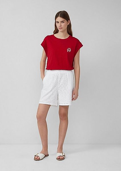 s.Oliver Shorts Hose Shorts mit Wide Leg und Lochstickerei günstig online kaufen