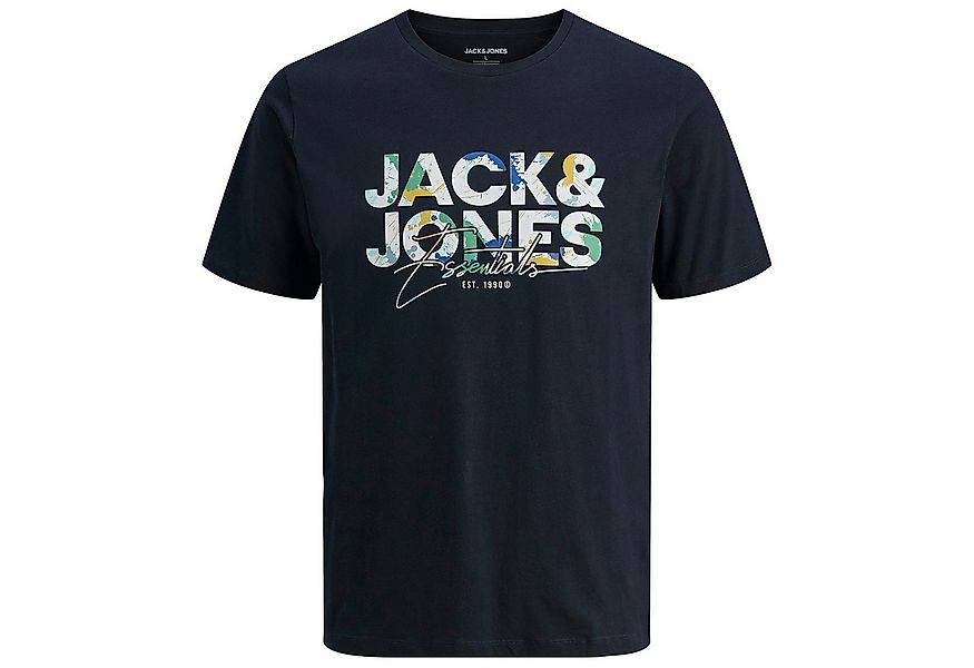 Jack & Jones Rundhalsshirt Jack&Jones T-Shirt navy Übergrößen Print JJGEPLA günstig online kaufen