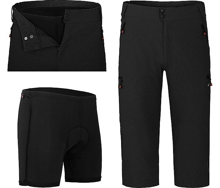 Fahrradhose PORVOO Capri (mit gepolsterter Innenhose) günstig online kaufen