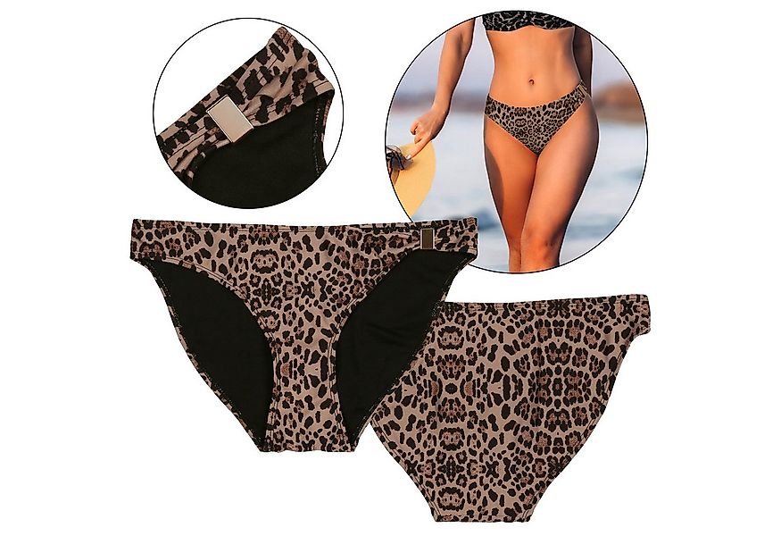 Sarcia.eu Badehose Klassischer Bikini-Slip mit Leopardenmuster, Damen Badeh günstig online kaufen
