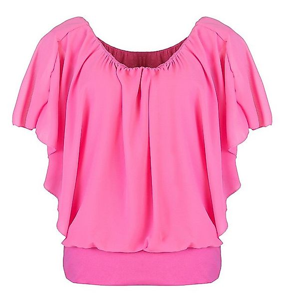CLEO STYLE Chiffonbluse Damen Bluse 661 36-40 Pink günstig online kaufen