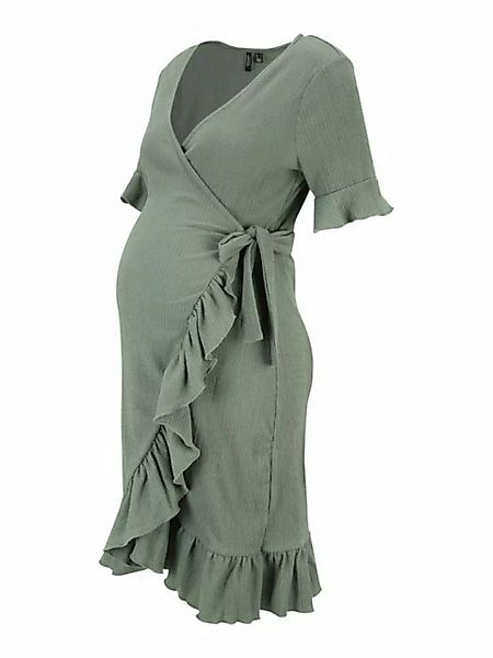Vero Moda Maternity Sommerkleid Gelina (1-tlg) Rüschen, Wickel-Design günstig online kaufen