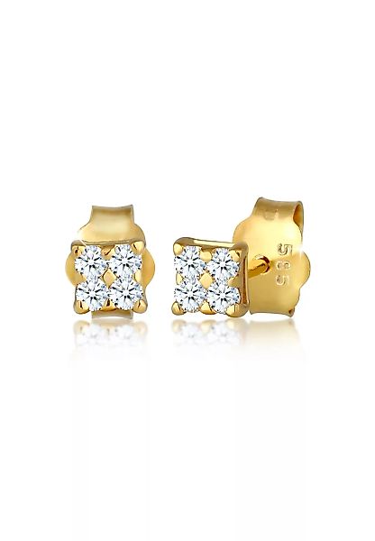 Elli DIAMONDS Paar Ohrstecker "Klassisch Elegant Diamant (0.12 ct.) 585 Gel günstig online kaufen