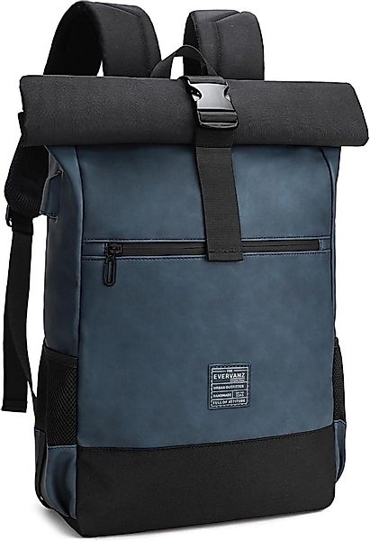 LuxusKollektion Laptoprucksack Rolltop Laptop Rucksack Leder günstig online kaufen
