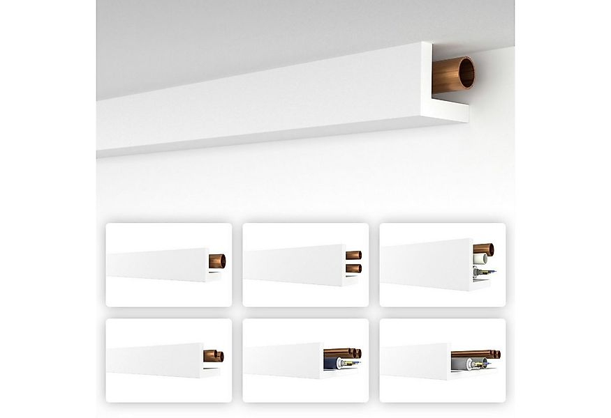 HEXIMO Winkelprofil HRA 1 (Rohrabdeckung weiß 1,7 meter Profile - XPS Abdec günstig online kaufen