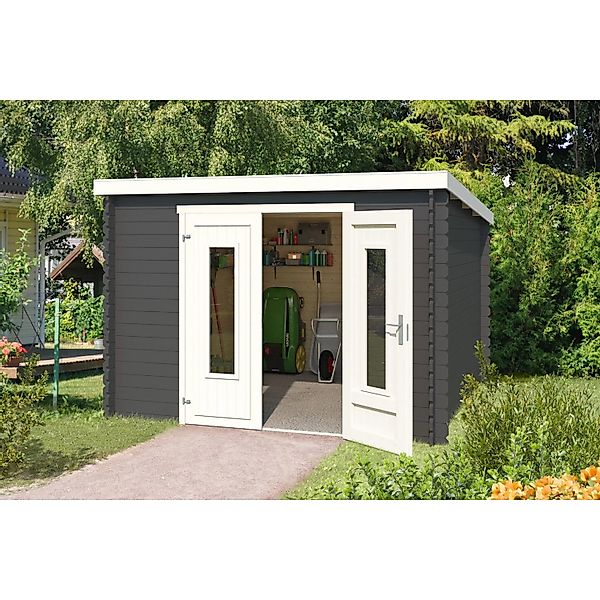 Lasita Gartenhaus Sacramento 292 cm x 292 cm Carbongrau günstig online kaufen