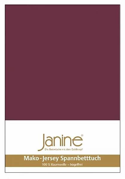 Janine Janine Spannbetttuch Mako-Feinjersey 5007 burgund (41) Größe:  150x2 günstig online kaufen