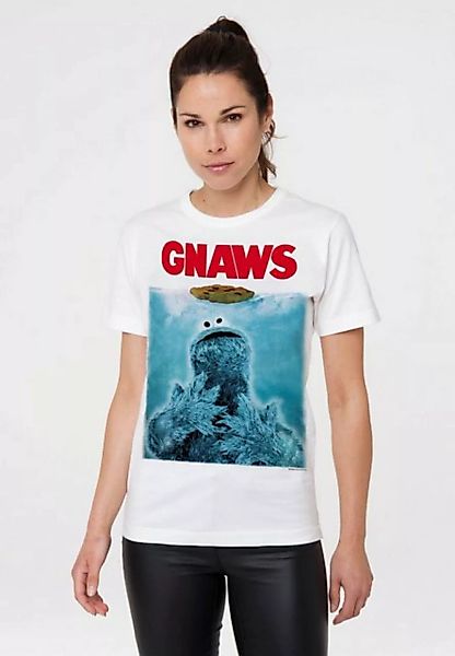 LOGOSHIRT T-Shirt "Sesamstraße Krümelmonster – GNAWS", mit coolem Print günstig online kaufen