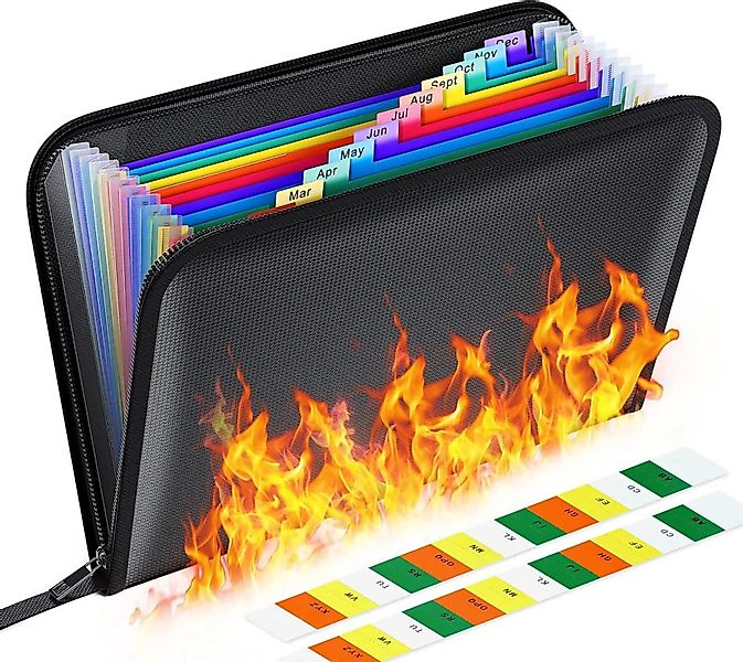 LuxusKollektion Fächermappe Feuerfeste Dokumentenmappe A4 13 günstig online kaufen