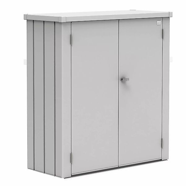 Biohort Terrassenschrank Romeo Gr. M  Silber HxBxT:  140 cm x 132 cm x 57 c günstig online kaufen