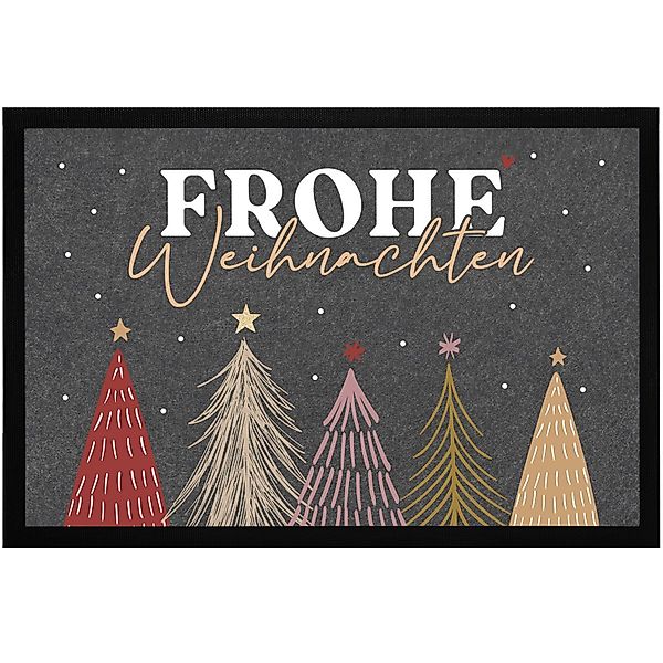 MoonWorks Fußmatte Fußmatte Frohe Weihnachten winterliches günstig online kaufen