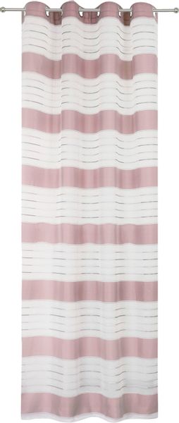 decolife Gardine "Estelle" Ösen 1 Stk. tlg. Ösenschal mit Blockstreifen wei günstig online kaufen