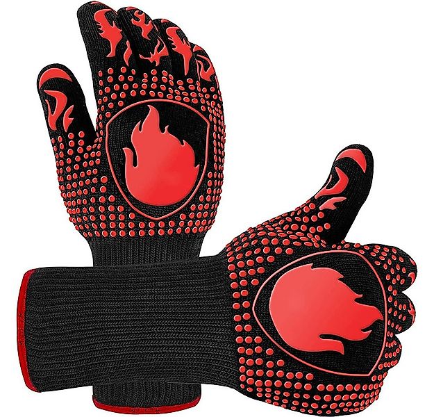 TUWENA Grillhandschuhe 2 Stück Grillhandschuhe, 800°C Extrem Hitzebeständig günstig online kaufen