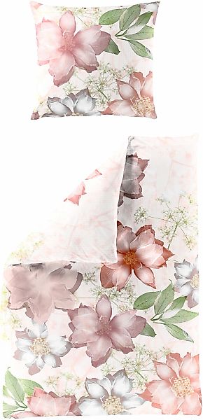 BIERBAUM Bettwäsche "5306" 2 Stk. Mako-Satin, 100 % Baumwolle, pflegeleicht günstig online kaufen