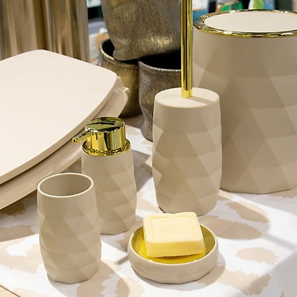 LikeKa Badaccessoire-Set Goldeffekt Seifenspender Toilettenbürste Seifensch günstig online kaufen