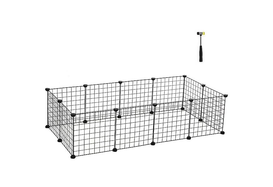 SONGMICS Kleintierkäfig, Kleintiergehege, Freilauf, Metallgitter, DIY günstig online kaufen