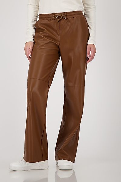 Monari Lederimitathose Straight-Leg-Hose günstig online kaufen