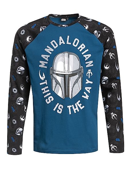 The Mandalorian The Way Herren Langarmshirt schwarz/blau günstig online kaufen