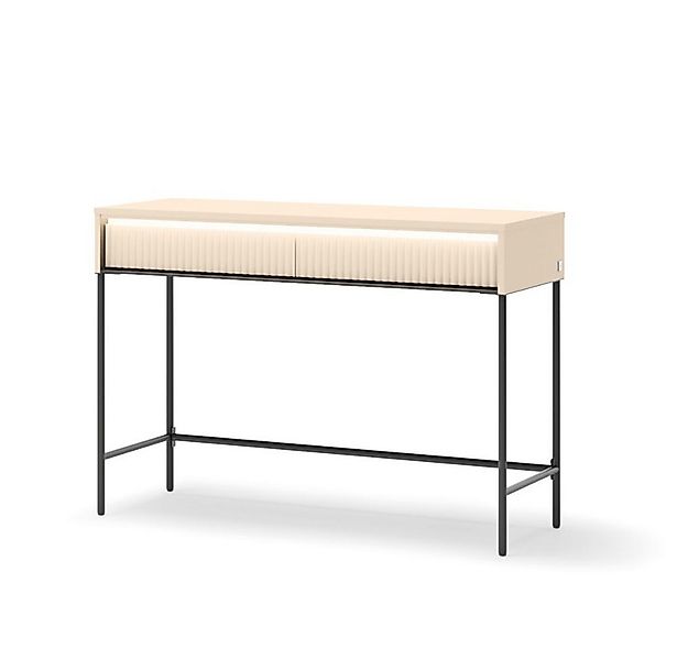 Compleo Schminktisch mit 2 Schubladen FLORE, Konsolentisch mit Lamellen, ge günstig online kaufen