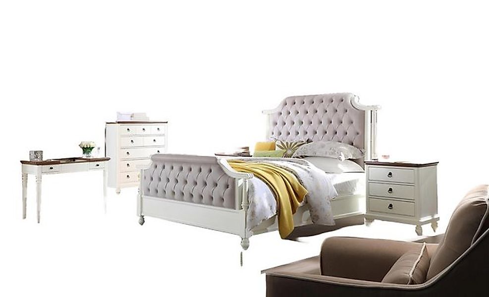 JVmoebel Bett Doppel Klassische Betten Textil Betten Chesterfield, Made in günstig online kaufen