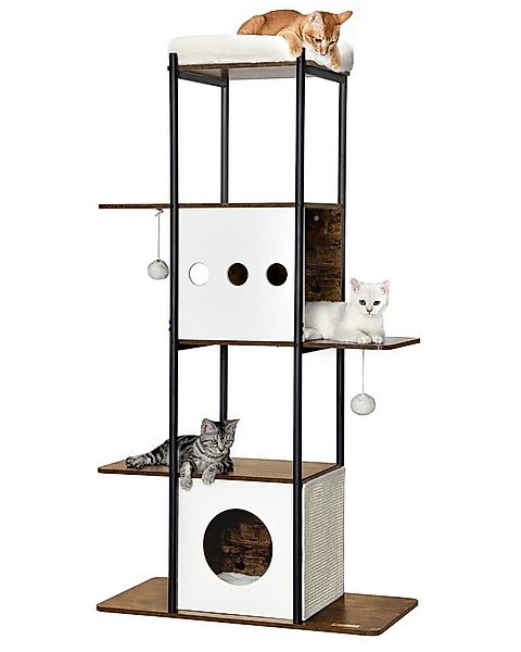 FEANDREA Kratzbaum, große Plattform Katzenturm mit Kratzmatte modern günstig online kaufen