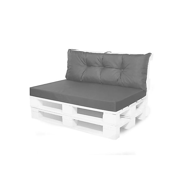 Setgarden Mix Set Palettenkissen 120x80x10cm Sitzkissen + Rückenkissen 120x günstig online kaufen
