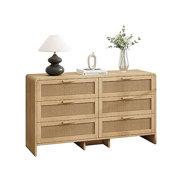 OKWISH Stauraumschrank Rattan Drawer,Rattan Cabinet (Rattan-Eckschrank mit günstig online kaufen