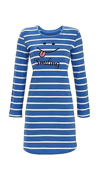 Ringella Nachthemd aus reiner Baumwolle mit breiten Ringeln und Motivdruck günstig online kaufen