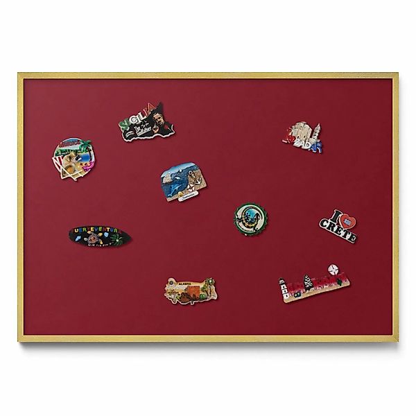 Tulup Magnettafel Metall Magnettafel Gerahmt Farbe Burgunderrot 100x70 cm M günstig online kaufen