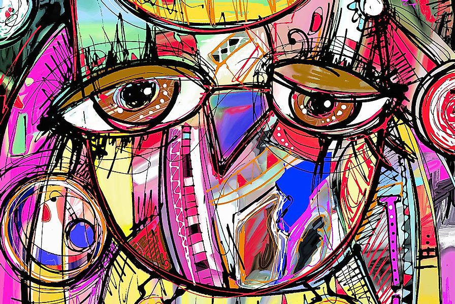 Papermoon Fototapete "Abstrakt Gesicht" günstig online kaufen